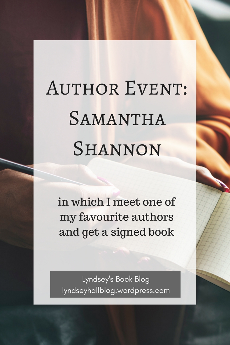 Author Event Samantha Shannon Lyndsey's Book Blog